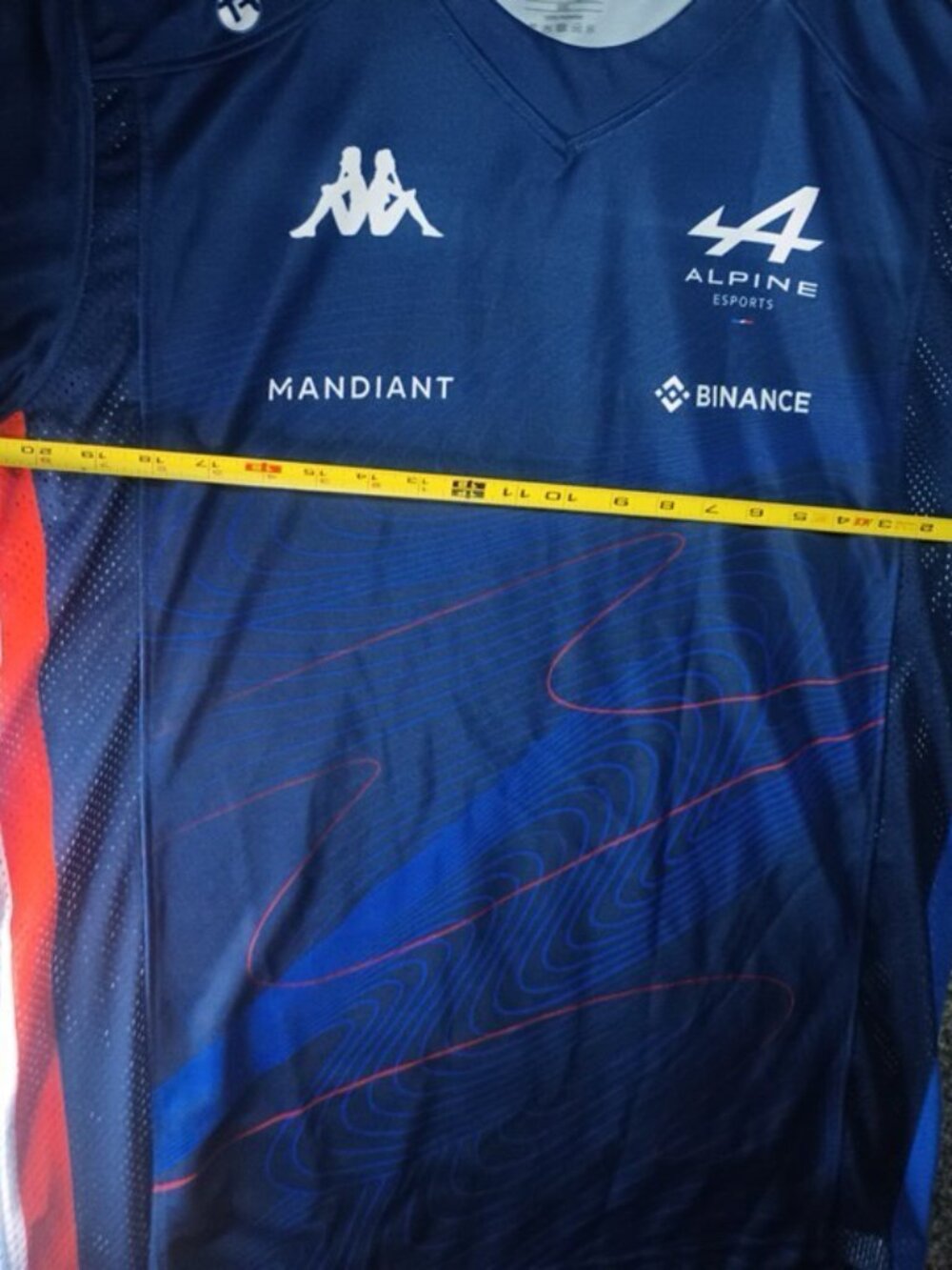 Kappa Alpine F1 Esports Kombat Jersey Mens 2XL Esteban Ocon BWT Binance Blue - Picture 12 of 15